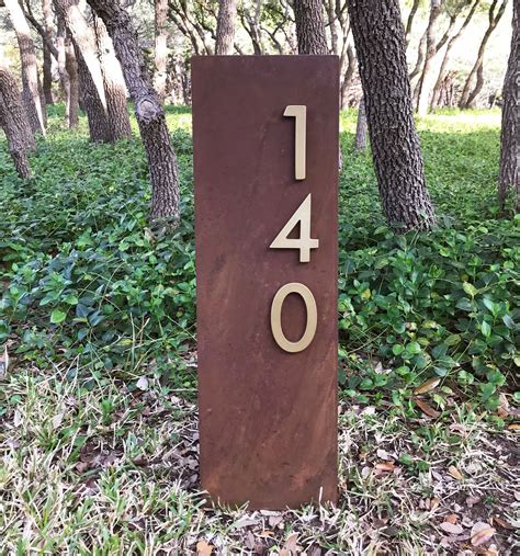 metal house numbers for lawn|Amazon.com: Lawn Address Signs.